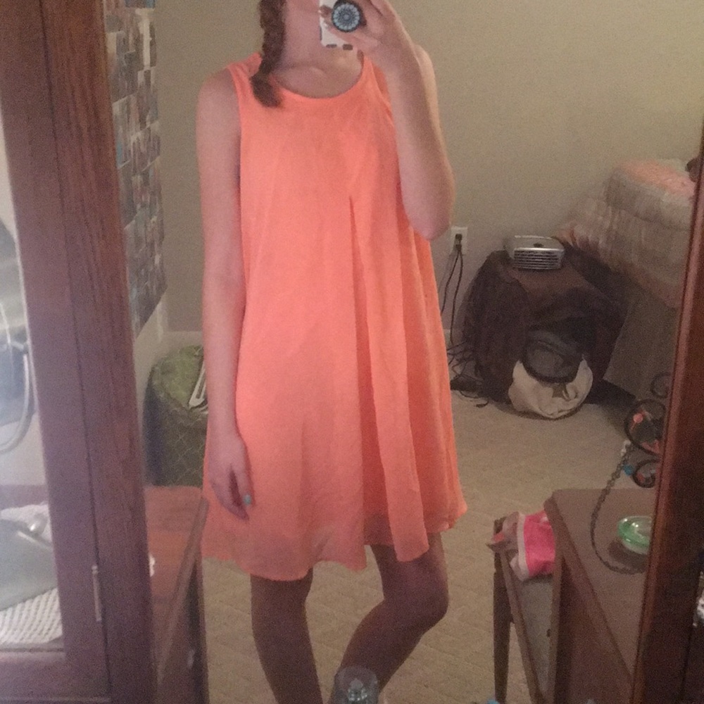 Coral colored dress